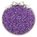 Premium quality purple silver-lined glass seed beads for DIY jewelry making accessories - Silver Purple