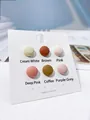 Set van 6 kleurrijke matte magnetische anti-belichtingsknoppen voor dames shirts - 1 Stuk/Verpakking / Dieproze