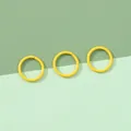 Three bright yellow iron jump rings for DIY jewelry making and keychain accessories - 10mm (10g/Pack Approx. 55pcs) / Yellow