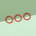 Three red matte iron rings for DIY jewelry making and keychain connector accessories - 10mm (10g/Pack Approx. 55pcs) / Red