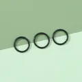 Set of three matte black closed iron jump rings for DIY jewelry making and crafts - Black