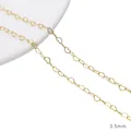 Premium 14K gold filled heart-shaped link chain for DIY jewelry making 3.5mm width - 3.5mm (1m Pack) / 14K Gold Plated