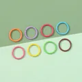 Set of 8 colorful closed iron jump rings in various shades for DIY keychain craft making - Random Mixed Colors
