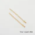 High quality 60mm 18K gold plated extender chain with waterdrop charm for DIY jewelry - Extender Chain (18K Gold Filled) / 6cm/1 Piece