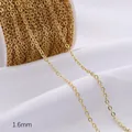 1.6mm gold filled jewelry link chain spool for DIY handmade jewelry accessory crafting - 1.6mm Flat O Chain (14K Gold Filled) / 1.6mm x 1 Meter