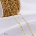4mm 14K/18K gold filled oval link chain for handmade DIY jewelry making accessories - 4mm Tail Chain (14K Gold Filled) / 1m