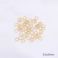 18K gold-filled 0.5x4mm open jump rings for handmade jewelry making and DIY crafts - Jump Ring (18K Gold Filled) / 4mm/50 Pieces