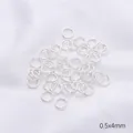 High-quality silver metal open jump rings 0.5x4mm for DIY jewelry making findings - Jump Ring (Thick Silver Plated) / 4mm/50 Pieces