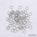 0.5x4mm silver open jump rings for DIY handcrafted jewelry making and repair projects - Jump Ring (Platinum Plated) / 4mm/50 Pieces