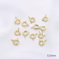 Set of 5.5mm 18K gold-filled spring ring clasps for DIY jewelry making accessories - Spring Ring Clasp / 5.5mm (1 Piece Pack) / 14K Gold Plated