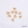 Premium 9x12mm gold heart lobster clasps for DIY necklace and bracelet jewelry making - Heart Lobster Clasp / 9x12mm (1 Piece) / 18K Gold Plated