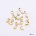 Premium 10mm 14K gold plated lobster clasps for handmade DIY jewelry making projects - Lobster Clasp / 10mm (1 Piece) / 14K Gold Plated