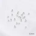 3.2mm silver plated jewelry findings for DIY handmade jewelry crafts and repairs - Crimp Bead / 1 Piece / Silver