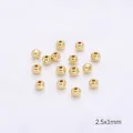 High-quality 2.5x1mm gold filled round spacer beads for DIY jewelry making projects - 2.5mm Spacer Beads / 100 Pieces Set / 14K Gold
