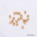 Premium 2.5x1mm gold plated spacer beads for handmade DIY jewelry making material - 2.5mm Spacer Beads / 100 Pieces Set / 18K Gold
