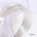 Professional 0.5mm silver metal wire for DIY jewelry making and crafting projects - 0.5mm Copper Wire / 1m / Thick Silver Plated