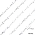 Silberne Edelstahl-Kreuzkette 14mm für DIY-Schmuckherstellung, 1 Meter pro Beutel - Große Kreuzkette (14mm) / 1 Meter/Packung