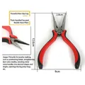 Professionelle DIY Schmuckherstellung Spitzzange mit rutschfestem rot-schwarzem Griff - Flachzange / 12.6cm