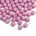 Faceted vintage ceramic beads in lilac purple for DIY jewelry making accessories - Beaded Ball / 5 Pieces/Pack (8mm) / Purple