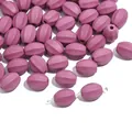 Faceted oval purple ceramic beads for DIY necklaces and handmade jewelry accessories - Faceted Olive Bead / 5 Pieces/Pack (8x10mm) / Purple