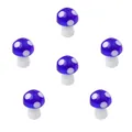 Set of purple mushroom lampwork glass beads for DIY earrings and bracelet making - Sapphire Blue