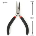 Profi 12cm DIY Schmuckzange für handgefertigte Ohrringe und Armband Bastelset - Rundzange mit schwarzem Griff / 12cm