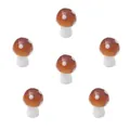 Brown and white glass mushroom beads for handmade DIY jewelry necklace and bracelets - Brown