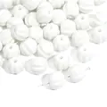 High-quality white grooved ceramic pumpkin loose beads for DIY handmade jewelry necklaces - Pumpkin Bead / 5 Pieces/Pack (10x9mm) / White