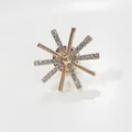 Eleganter goldfarbener Sternenbrosche-Anstecknadel mit funkelnden Strasssteinen - Sternenstrahlen Stil (ae2321321) / Gold
