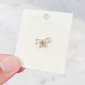Eleganter funkelnder Kristall-Schleifen-Broschenstift für hochwertige Damenbekleidung - Schleifenstil (02 Gold) / 02 Gold