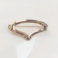 Eleganter minimalistischer vergoldeter geometrischer hohler Broschenschmuck für Damen - Typ n-3 / Gold