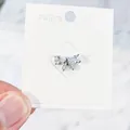 Exquisite Kristall-Schleife Brosche Anstecknadel für Ausschnitt und Deko - Schleifenstil (02 Silber) / 02 Silber