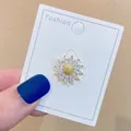 Exquisite Kristall Sonnenblumen Brosche für Damen Kleidung Verschluss und Dekoration - Gold Sunflower Pin (A-92)