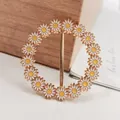 Eleganter Gänseblümchen-Kleidungsknoten für T-Shirt-Saum und Seidentuch-Styling - Gold Und Weiß (A4-98)