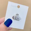 Eleganter silberner Schwan-Broschen-Pin mit funkelnden Marquise-Steinen für Damen - Silver Swan (A-89)