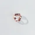 Eleganter dreifacher Schalring in Roségold mit minimalistischem poliertem Finish für den Alltag - LI-16 Roségold Minimalist Dreiring