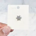 Eleganter silberner Schneeflocken Kristall Brosche Pin für Ausschnitt Deko und Sicherheit - 04 Silber