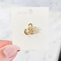 Eleganter goldener Schwanen-Brosche mit funkelnden Strasssteinen für Kleidung - Stil 07 Gold