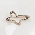 Elegante minimalistische vergoldete geometrische hohle Brosche für Modeaccessoires - Typ n-11 / Gold