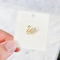 Exquisite goldene Schwanenbrosche mit funkelnden Kristallen, elegante dekorative Anstecknadel - 08 Gold