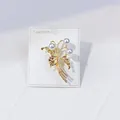 Exquisite vergoldete Blumen-Perlenbrosche für elegante Damen Vintage-Mode-Accessoires - Floral Quastenstil (A12-8)
