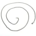 Hochwertige silberne Edelstahl Drachenknochen-Halskette für Herren DIY Schmuckzubehör - 60CM / Silber