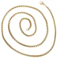 Vergoldete Edelstahl-Weizenkette für Herrenhalsketten und DIY-Schmuckzubehör, Gold - 60CM / Gold