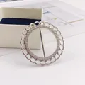 Eleganter silberner Strass-Schalring und Hemdknoten für die Dekoration von Frauenkleidung - Silberner welliger Kettenstil (A6-48)