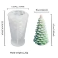 Detailansicht der Abmessungen von Weihnachtsbaum-Silikonform und Kerzen-Fertigprodukt - Zeder Weihnachtsbaum (JZB-0040)