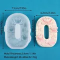 Vista dettagliata delle dimensioni e dello spessore dello stampo in silicone numero 0 - Number 0