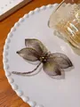 Elegante paarse en gouden koperdraad libelle broche voor kostuums en damesvesten. - S / Goud-Groen Gradiënt (A21-35)