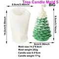 Detaillierte Maß- und Gewichtsangaben für die Silikonform für Weihnachtsbaumkerzen - Großer Zeder Weihnachtsbaum (JZB-0041)