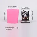Christmas house silicone mold for resin casting, candle making and DIY plaster crafts - Snowy Cottage (50-4322-A)