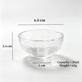 Japanese style transparent hammered glass tea cup with 50ml capacity and dimensions - Transparent (Hammered Pattern)